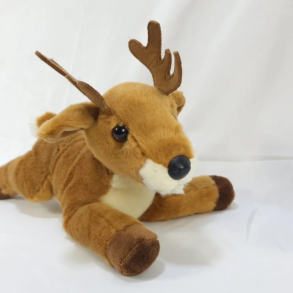 Aurora World Plush Christmas Reindeer Brown Stuffed Animal 12 Inch Holiday Toy